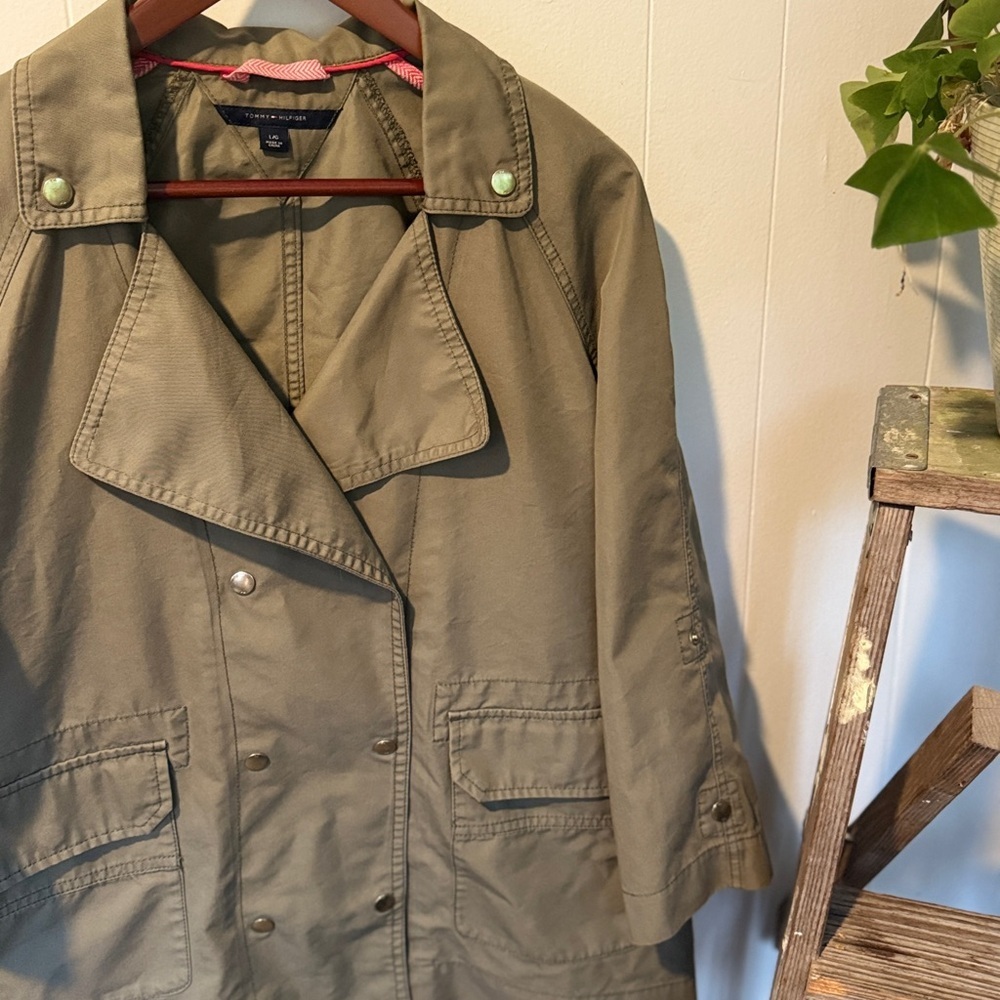 π²Tommy Hilfiger Women's Olive Green Utility Coat - Picture 3 of 12